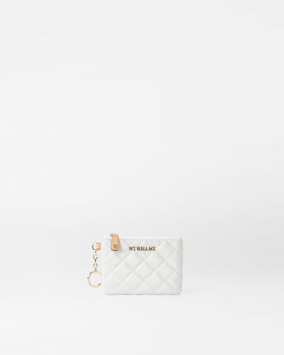 Pearl Metallic Flat Metro Key Pouch