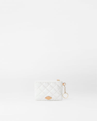 Pearl Metallic Flat Metro Key Pouch