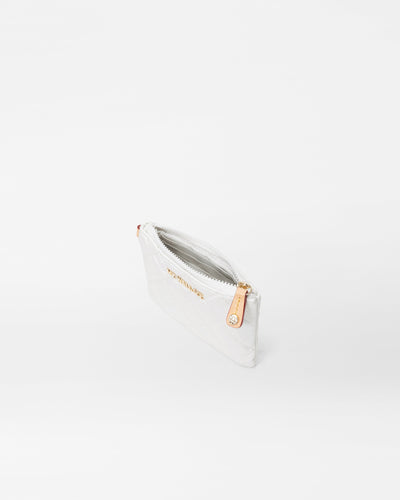 Pearl Metallic Flat Metro Key Pouch