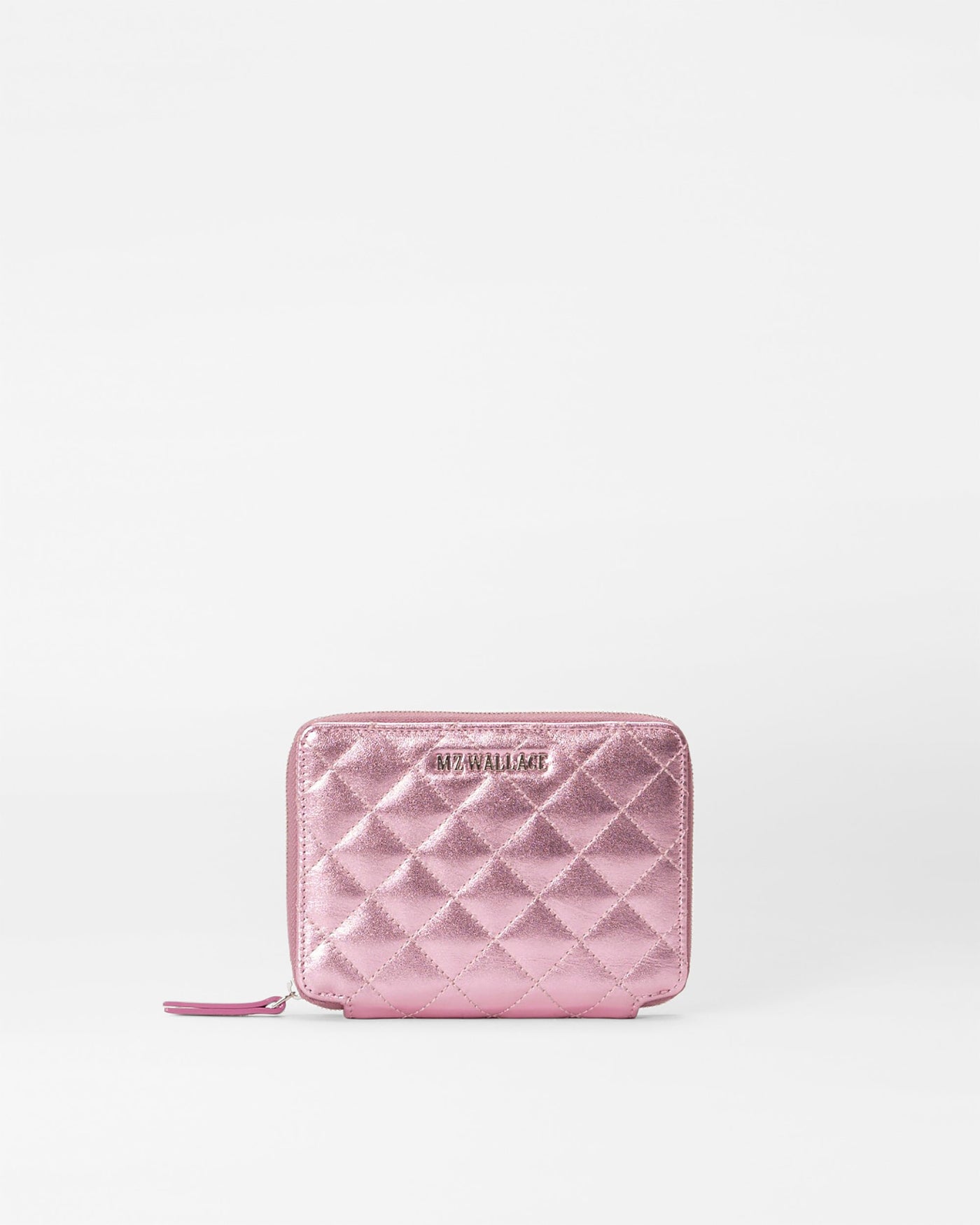 Rose Metallic Leather Passport Organizer