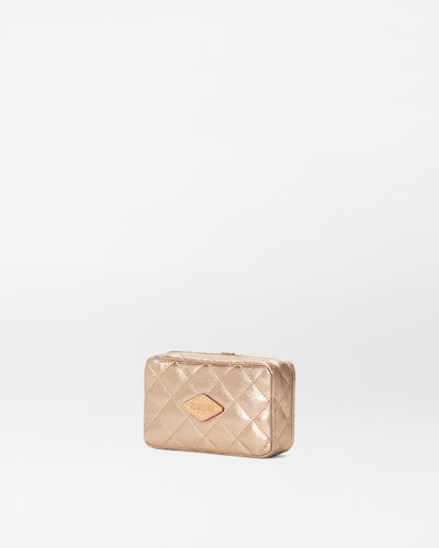 Honey Metallic Leather Retro Frame Case