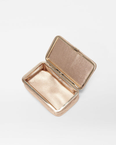 Honey Metallic Leather Retro Frame Case