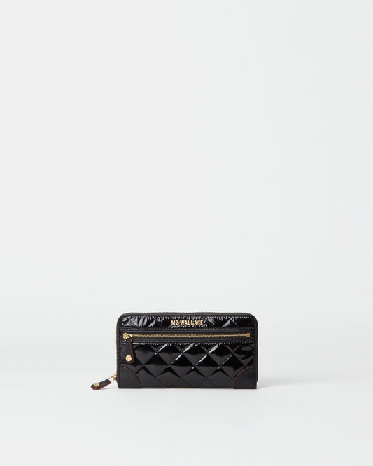 Black Lacquer Crosby Long Wallet