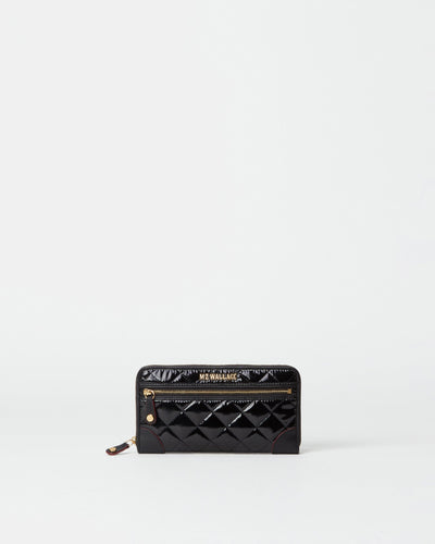 Black Lacquer Crosby Long Wallet
